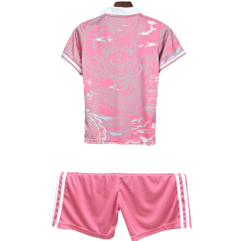 23-24 Real Madrid Pink Dragon Fan Special Edition Kid Kit football jersey
