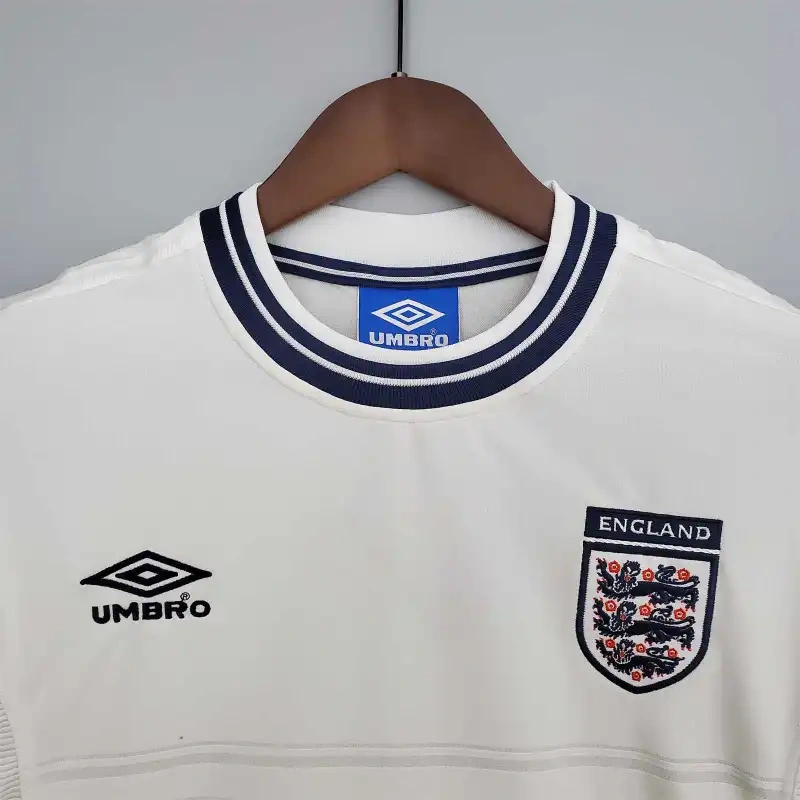 2000 England Retro Jersey Home Replica Euro Cup