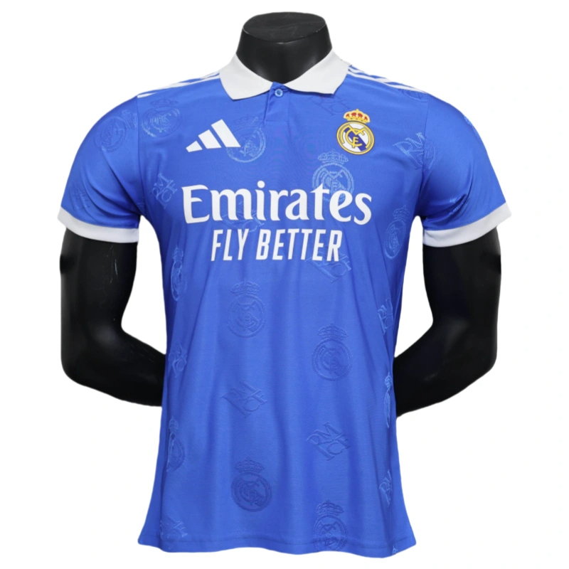 2025-26 Real Madrid Men's Polo Shirt Biue