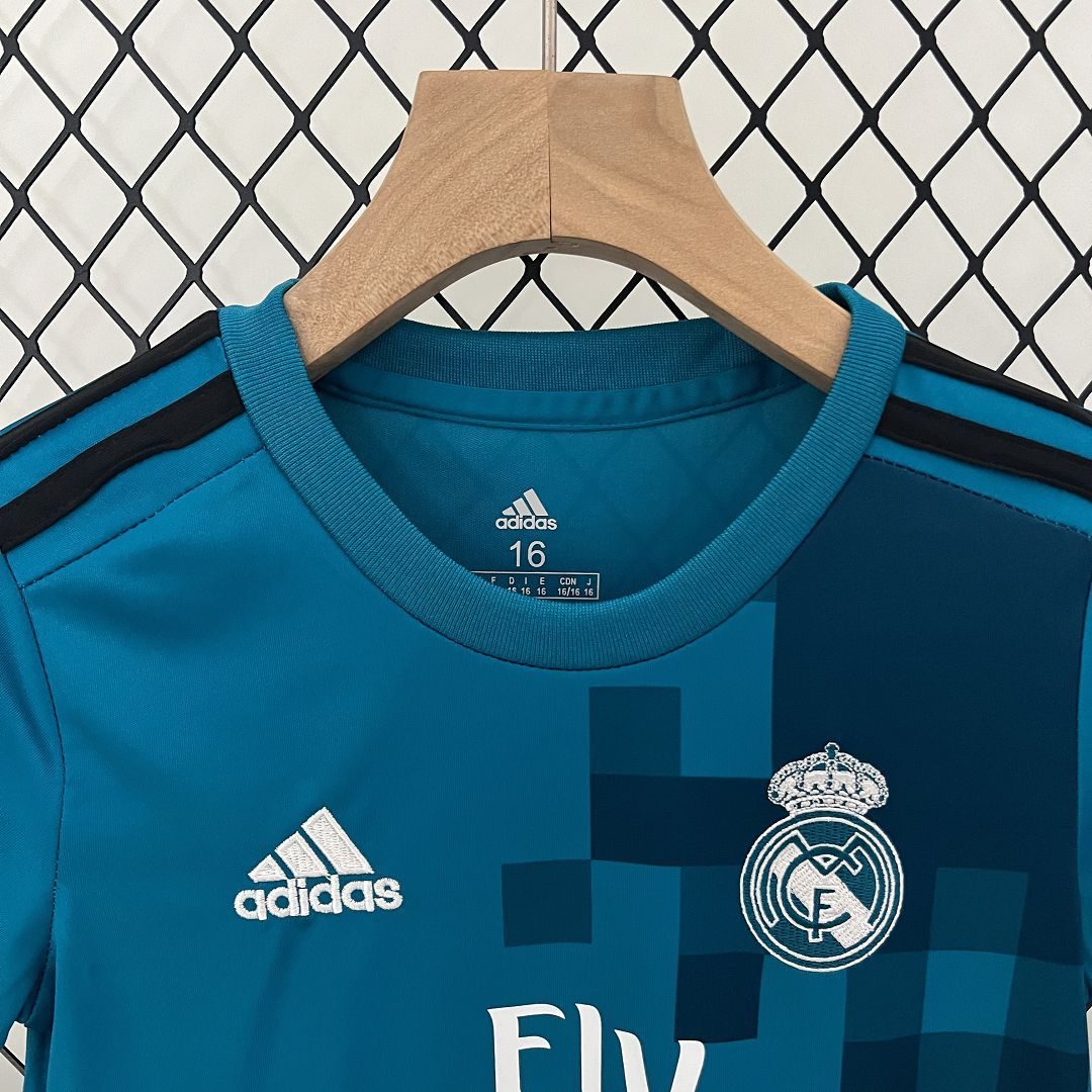 Real Madrid 17-18 Third Away Retro Kids Kit Soccer Jersey