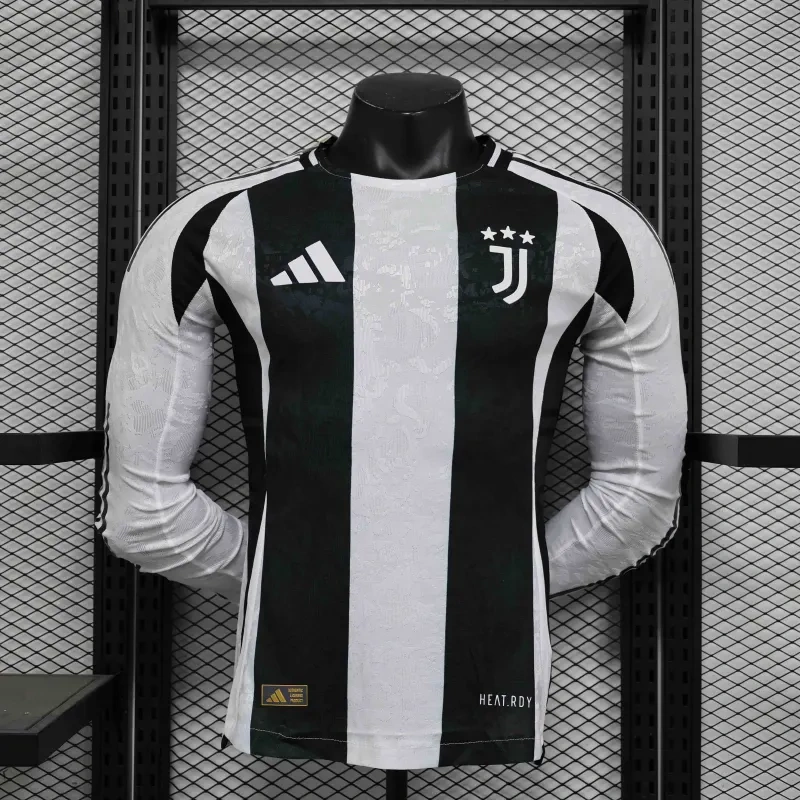 24-25 Juventus Home Soccer Jersey Player Version Long Sleeve