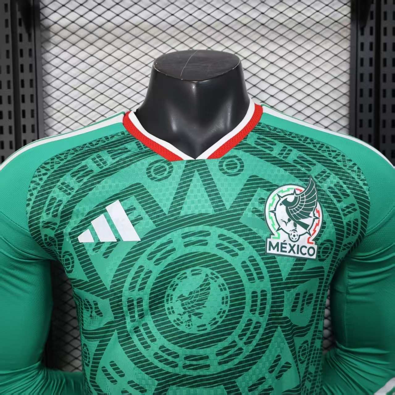 2025-26 Mexico World Cup Long Sleeve Home football jersey Player Version