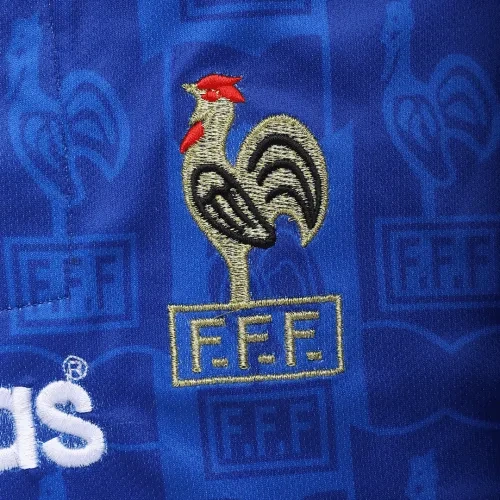 1996 France Retro Jersey Home Euro Cup