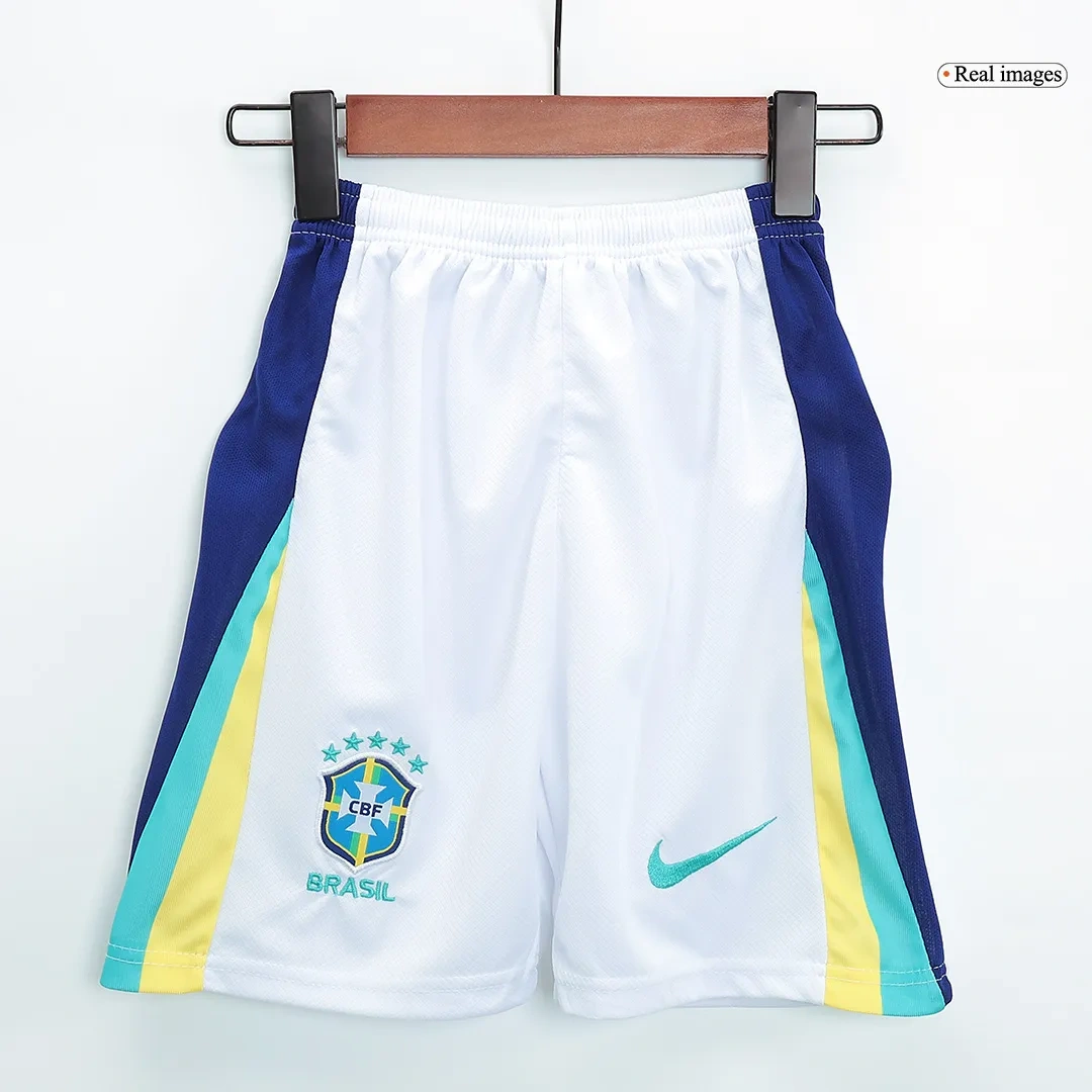 Kids Brazil Custom Away Full Soccer Kits 2024