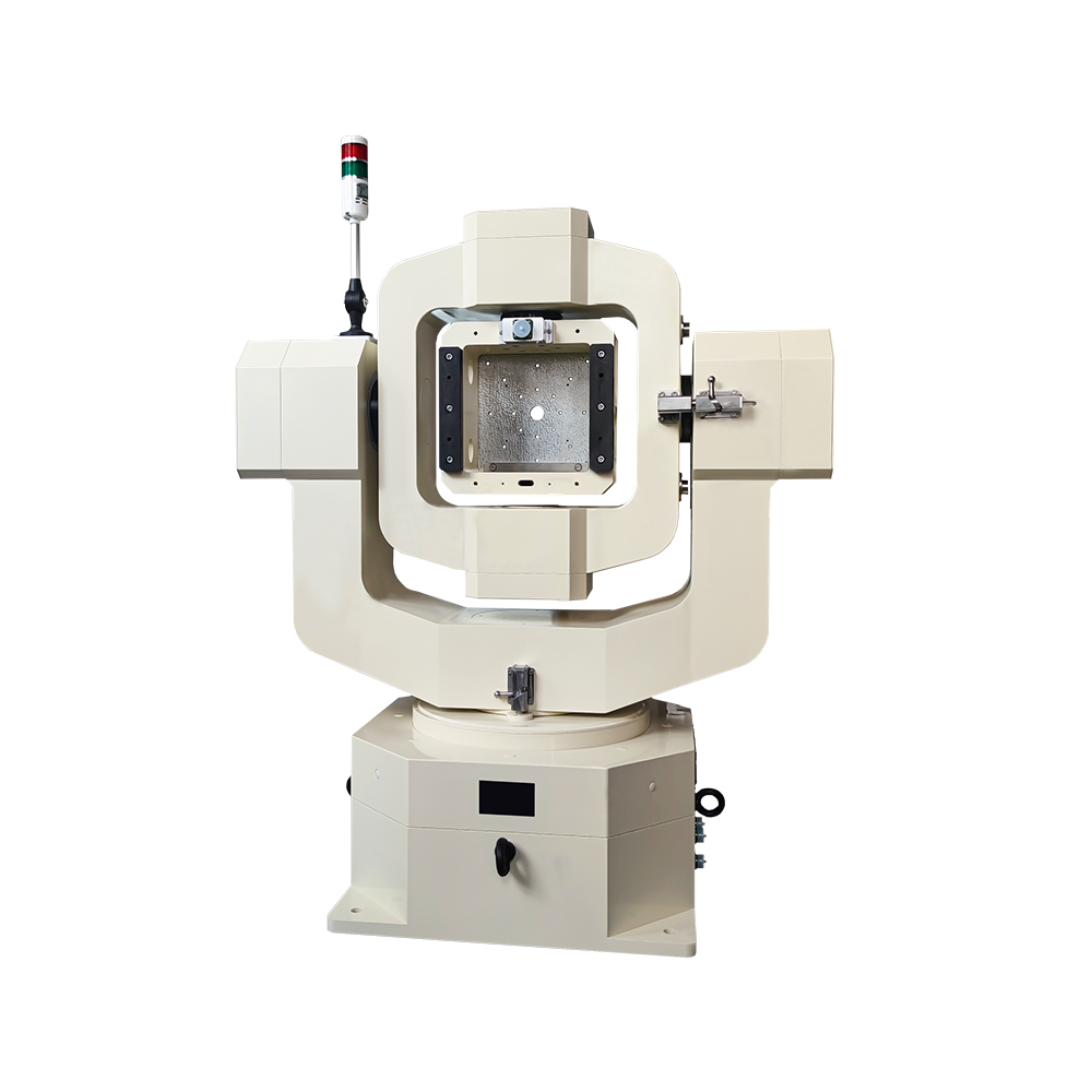 White background Inertial Navigation Test Table with three-axis motion for optical calibration applications