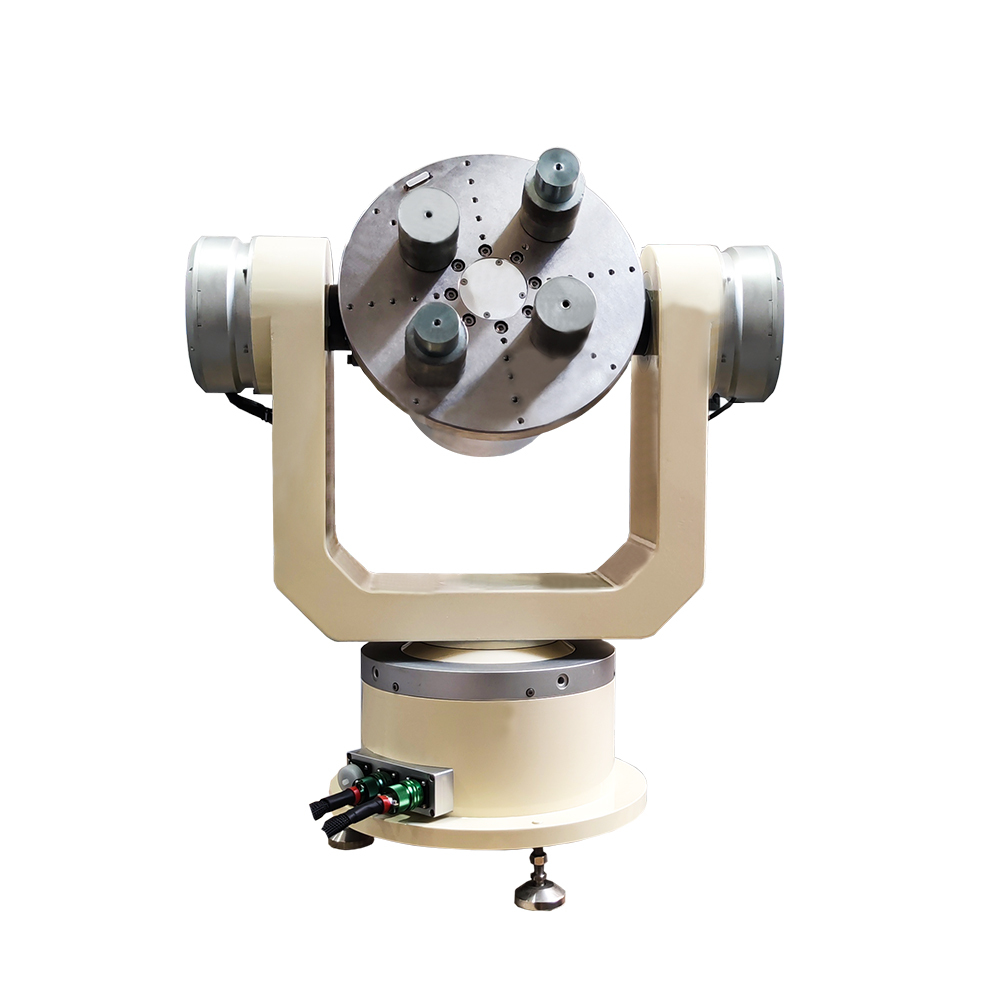 Close-up of High Precision Three Axis Position Rate Table precision bearing assembly.