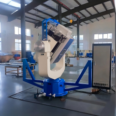 Three-axis motion simulation rate table size comparison showing 600mm diameter test platform