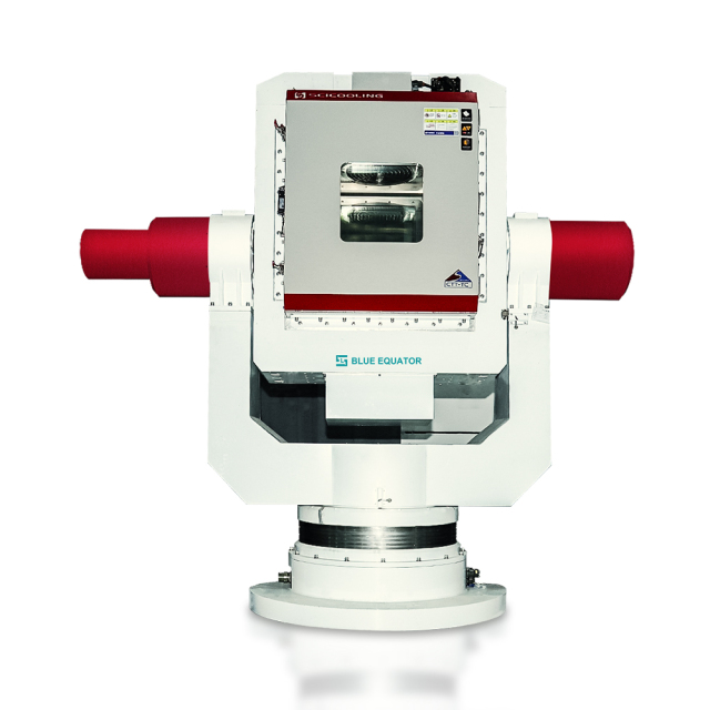 White background product shot of Inertial Navigation Test Table for precision gyroscope calibration