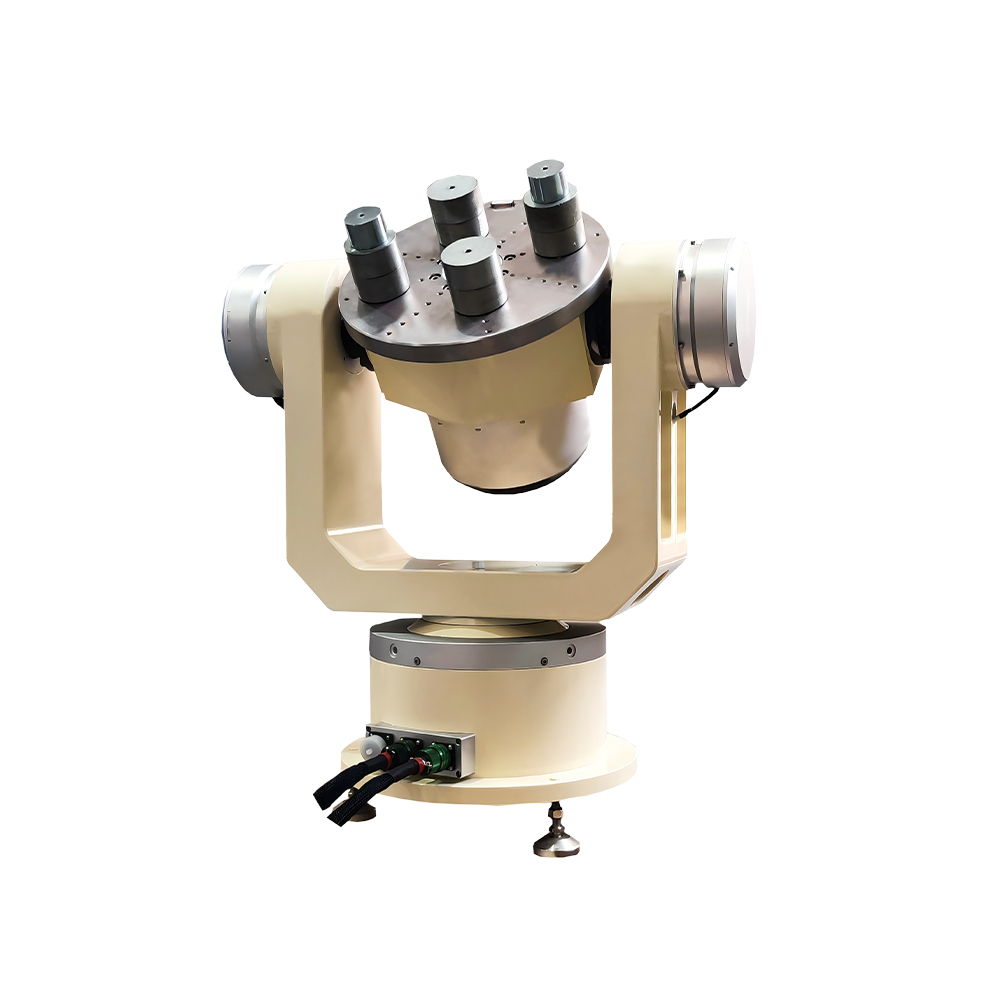 White background High Precision Three Axis Position Rate Table for inertial navigation system calibration.