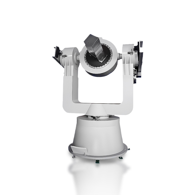 White background High Performance Servo Controlled Three Axis Dynamic Simulation Rotary Test Table for INS testing.