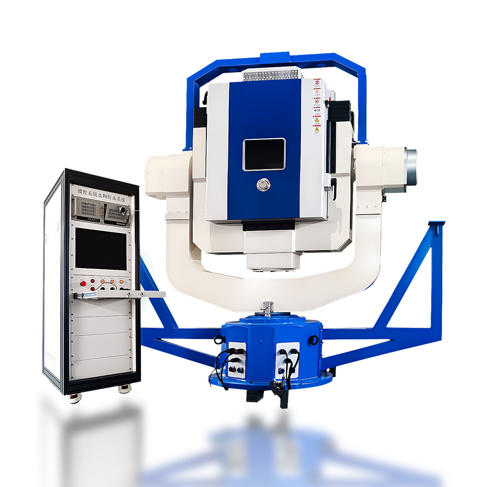 Close-up of three-axis motion simulation rate table bearing assembly ensuring high-precision rotation control