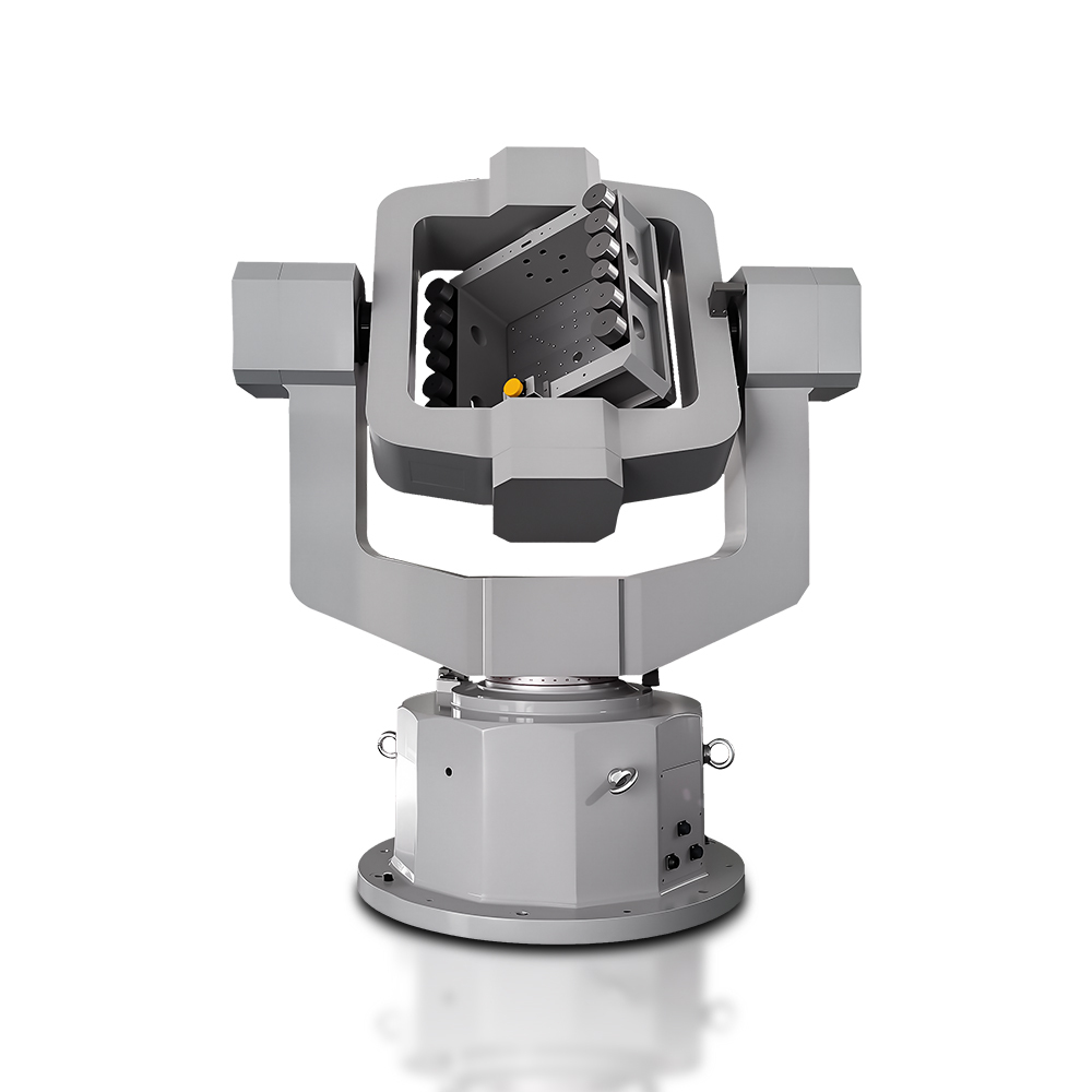 Close-up of High Precision 3 Axis Programmable Turntable precision bearing assembly.