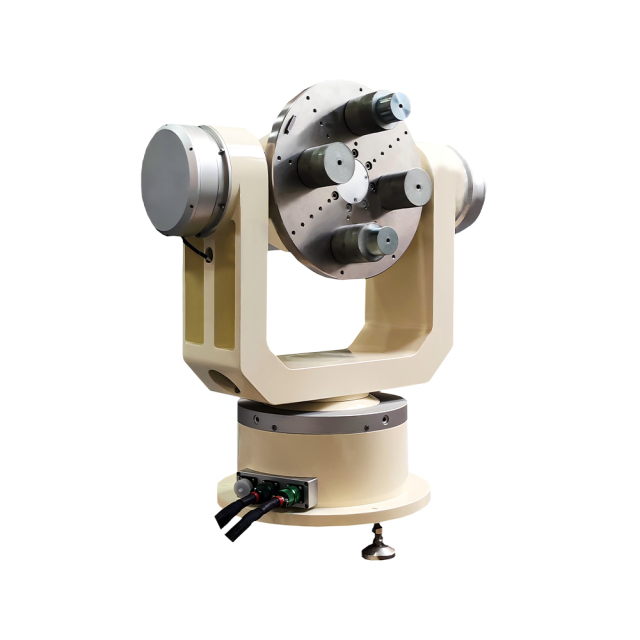 High Precision Three Axis Position Rate Table installed in aerospace defense laboratory.