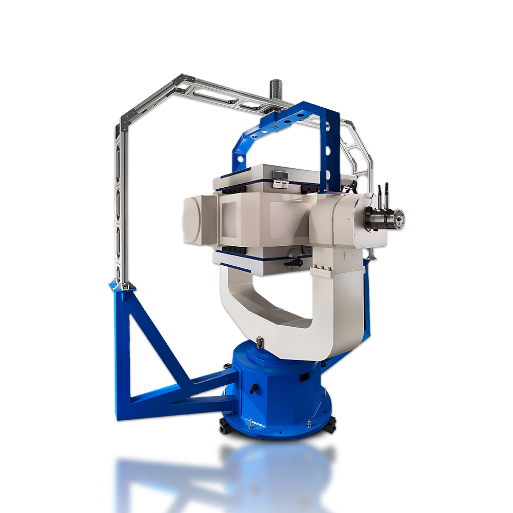 Close-up of High Precision Three Axis Temperature Controlled Position and Rate Table precision bearing.