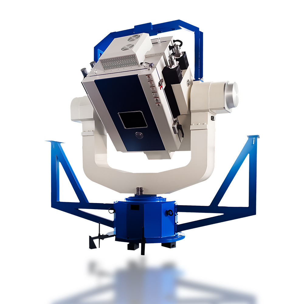 White background three-axis motion simulation rate table for inertial navigation system high-precision calibration testing