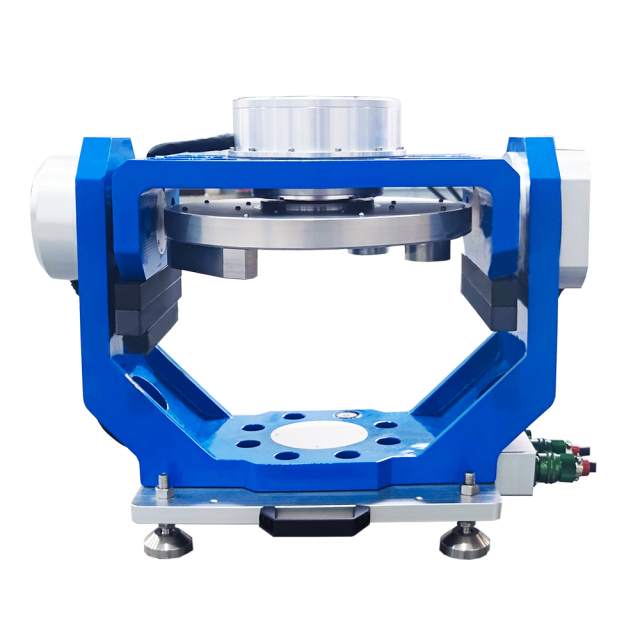Dual axis rate table with superduralumin top and compact 580mm length on lab bench