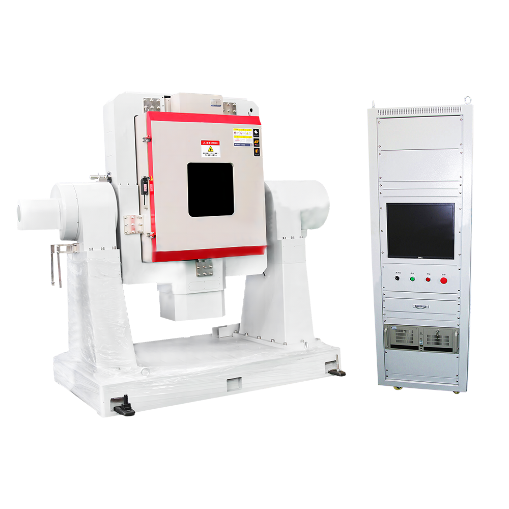 Close up of precision shafting for ±3 arcsec dual axis accuracy and ±1 arcsec repeatability