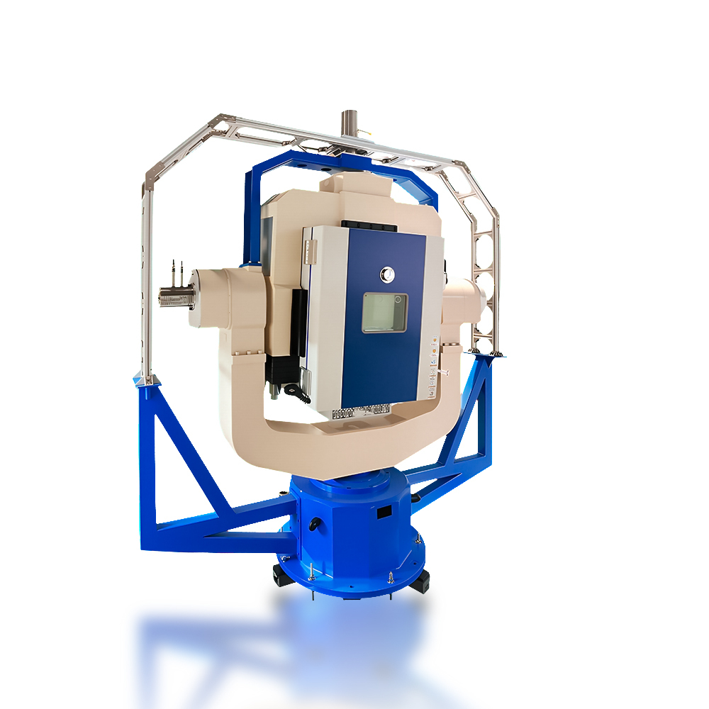 White background Motion Simulation Rate Table with three-axis control for inertial navigation system calibration.