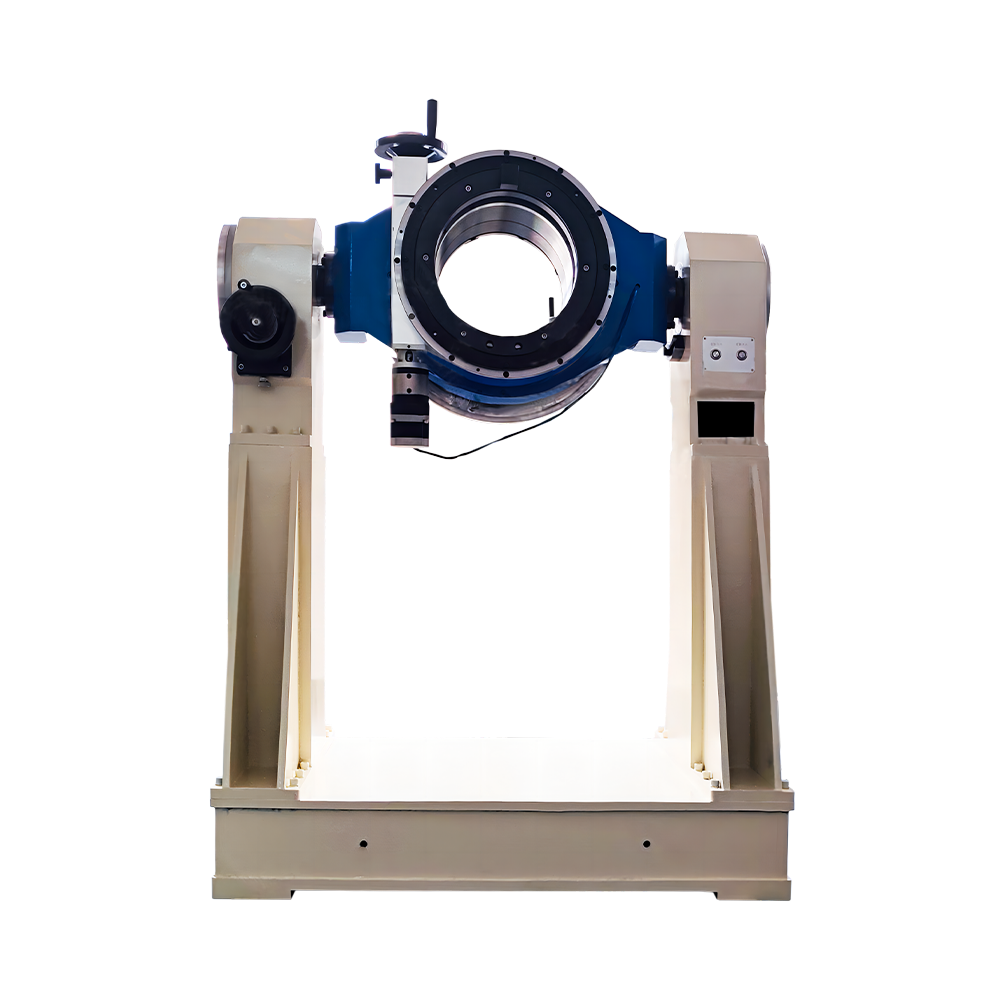 Test stand performing 360 degree rotation for missile guidance system verification