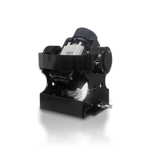 Close up of mechanical locking mechanism for stable position hold during calibration