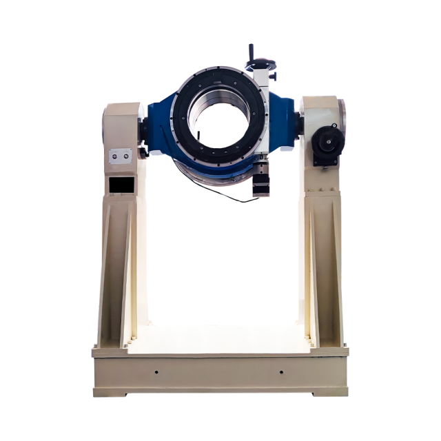 Heavy load dual axis test stand white background for INS calibration