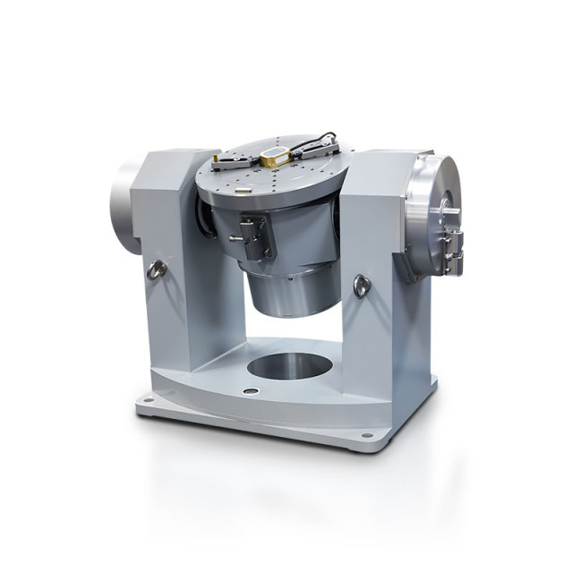 Close up of precision drive system for ±3 arcsec positioning and ±2 arcsec repeatability
