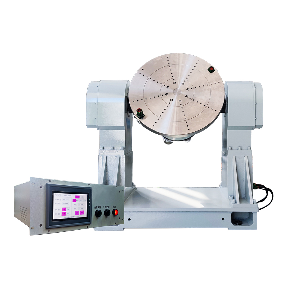 Precision Rotary Test Stand white background for aerospace gyro and marine INS calibration