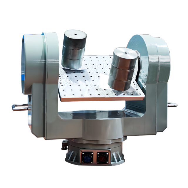 PTZ performing tilt range test for drone flight controller gyroscope verification