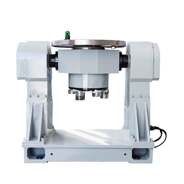 Rotary test stand performing continuous unlimited rotation for marine navigation equipment testing