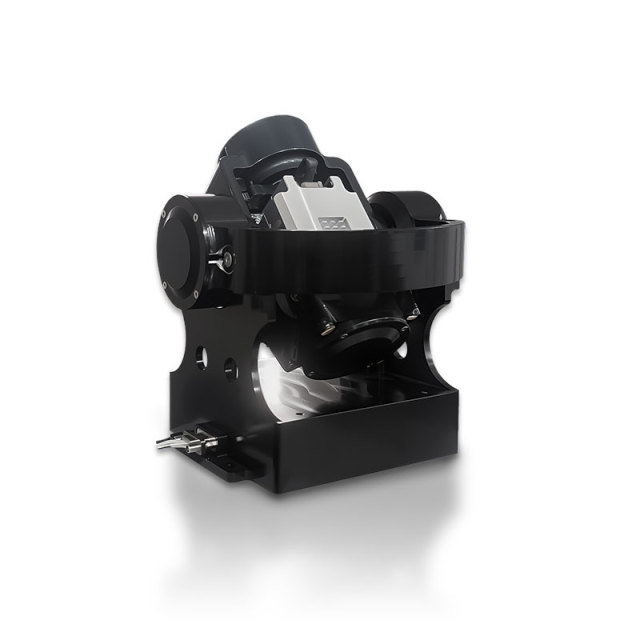 Rotation mechanism performing 0.01 degree per second low speed drift test for IMU calibration