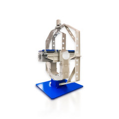 Non-Magnetic Temperature Controlled Turntable installed in aerospace lab with inertial sensors.