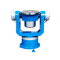 White background Motion Simulation Rate Table with three-axis capability for inertial navigation system calibration.