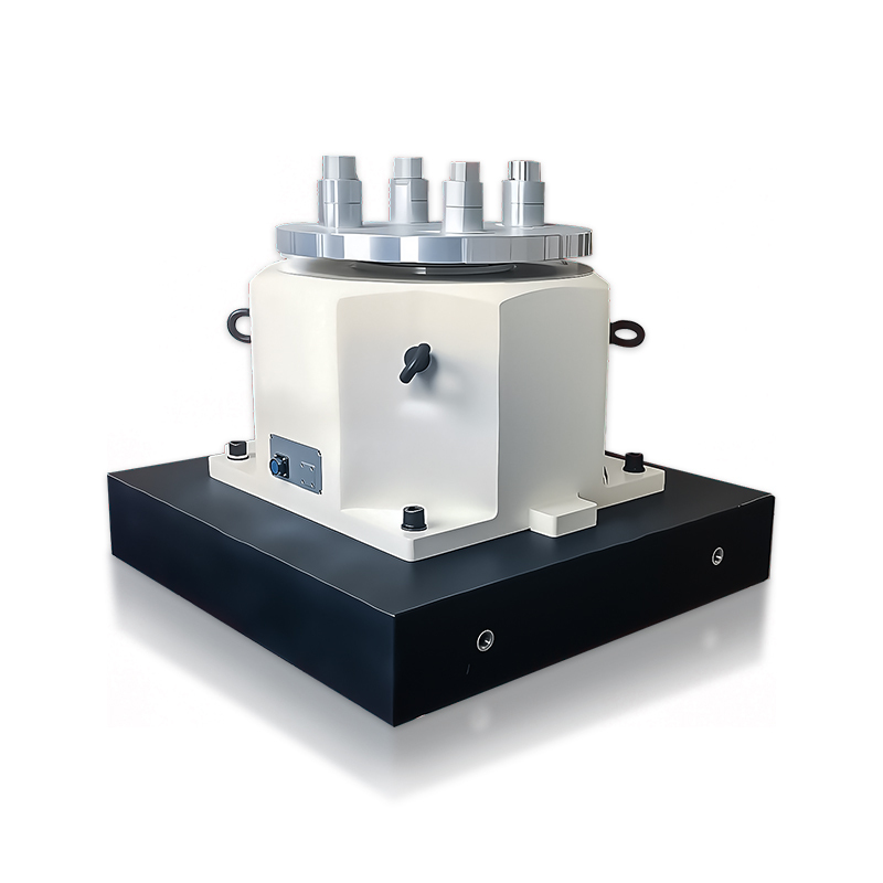 Side view of Inertial Navigation Test Table showing compact 600mm width for laboratory integration