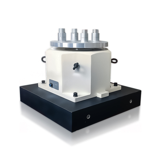 Side view of Inertial Navigation Test Table showing compact 600mm width for laboratory integration