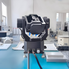 Size comparison of omnidirectional three axis rate table with standard scientific equipment