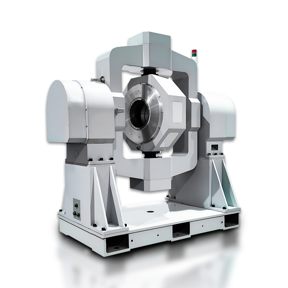 Full range three axis simulation rotary table calibrating satellite inertial navigation system at aerospace center