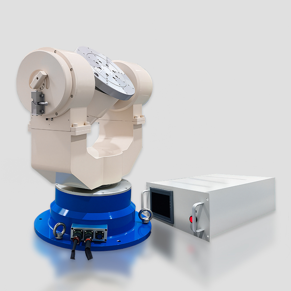Three axis optical inertial time base simulation test table calibrating satellite inertial navigation system at aerospace center