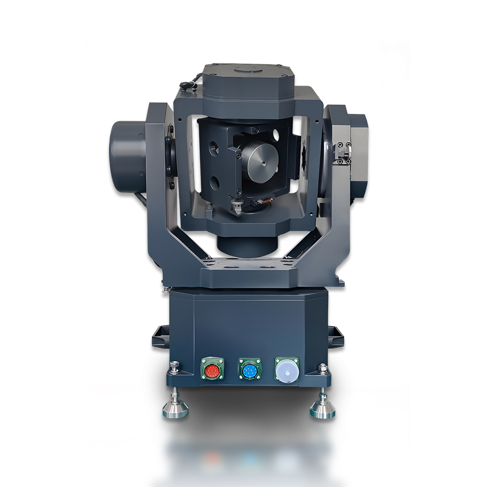 White background product shot of high precision omnidirectional three axis rate table for inertial navigation system calibration