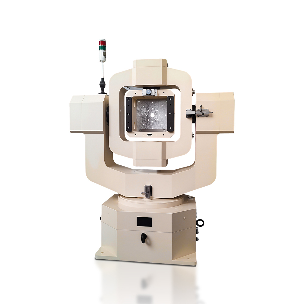 Close-up of High Dynamic Precision Triaxial Testing Turntable precision bearing assembly.