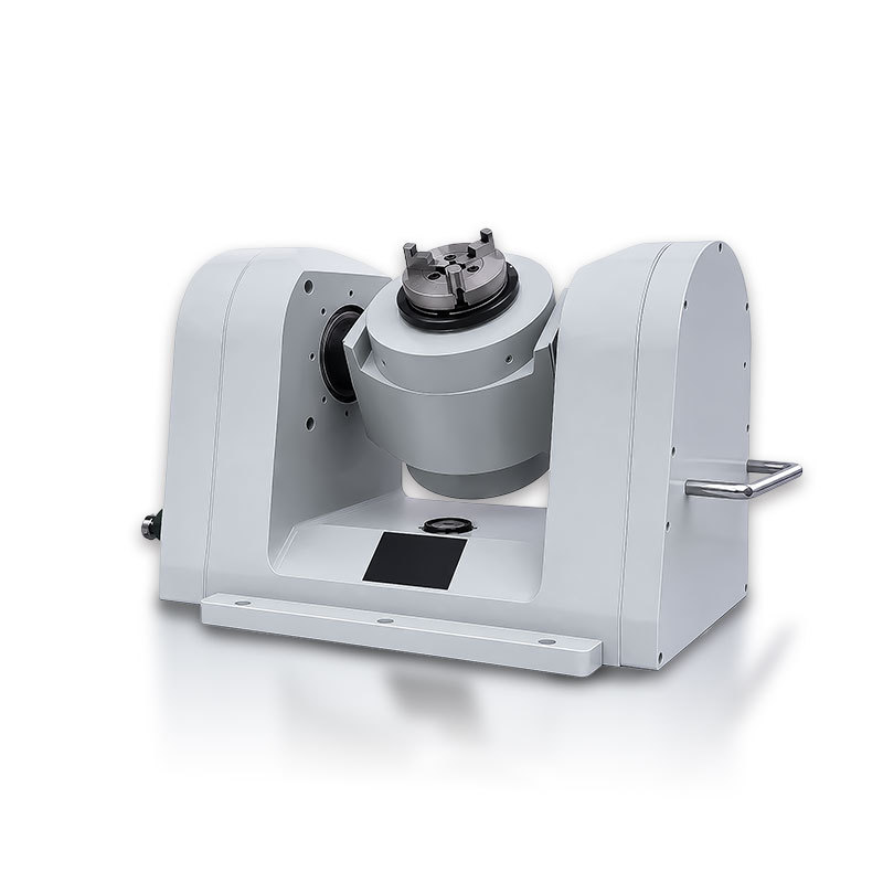 Compact dual axis motion simulator white background for miniature UAV sensor calibration
