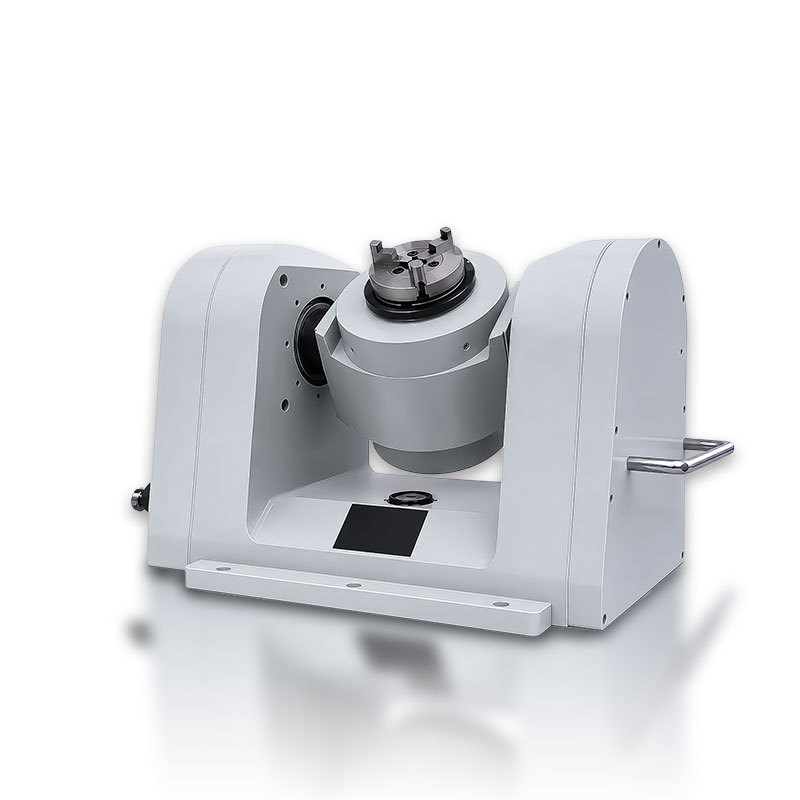 Close up of miniature three-claws interface for quick fixture changes on inner ring