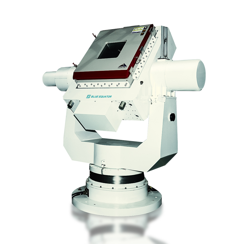 Inertial navigation test table calibrating UAV navigation system in lab