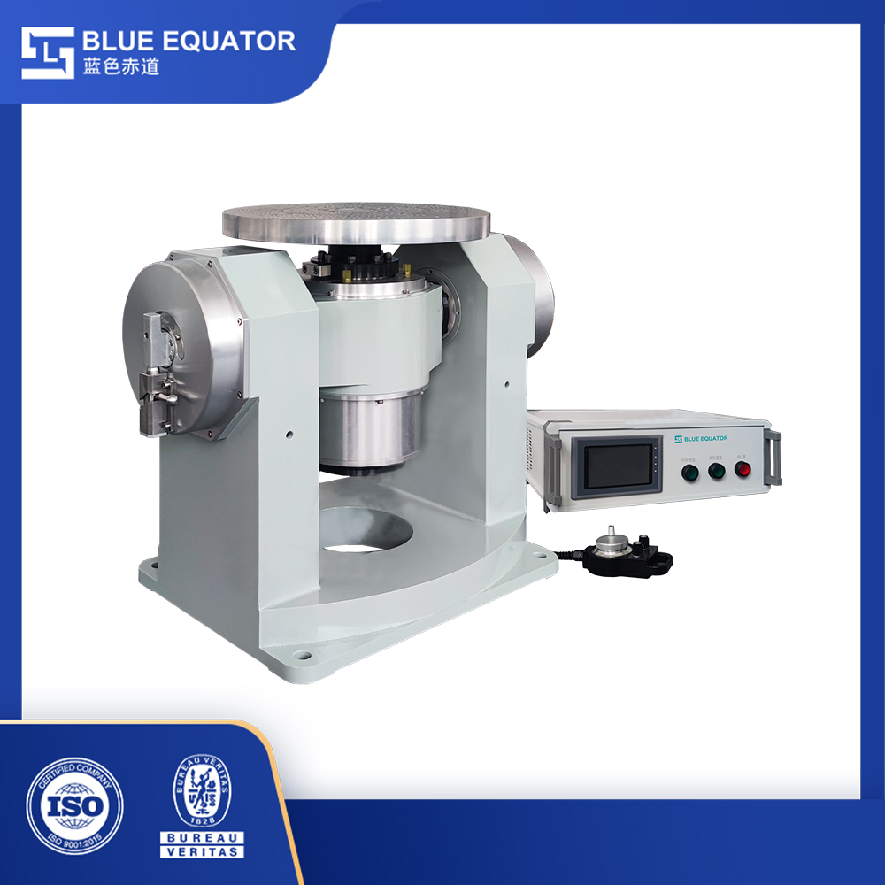 Positioning platform with 400mm table and ±100 degree azimuth range for precision alignment