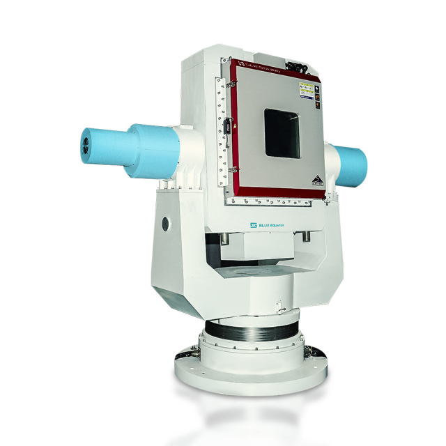 Close-up of Inertial Navigation Test Table high-precision bearing assembly for smooth rotation