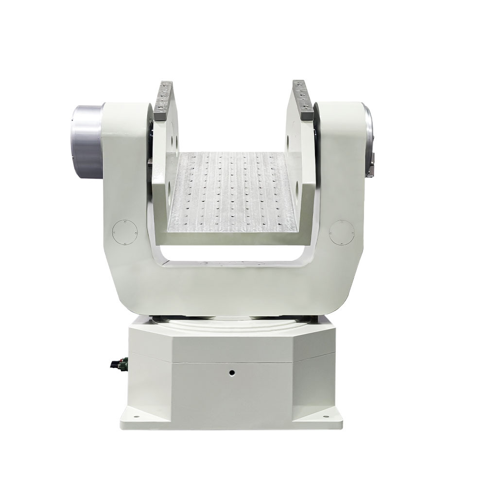 Dual axis test stand with -60 to +60 degree pitch and 0 to ±170 degree azimuth range