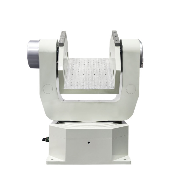 Dual axis test stand with -60 to +60 degree pitch and 0 to ±170 degree azimuth range