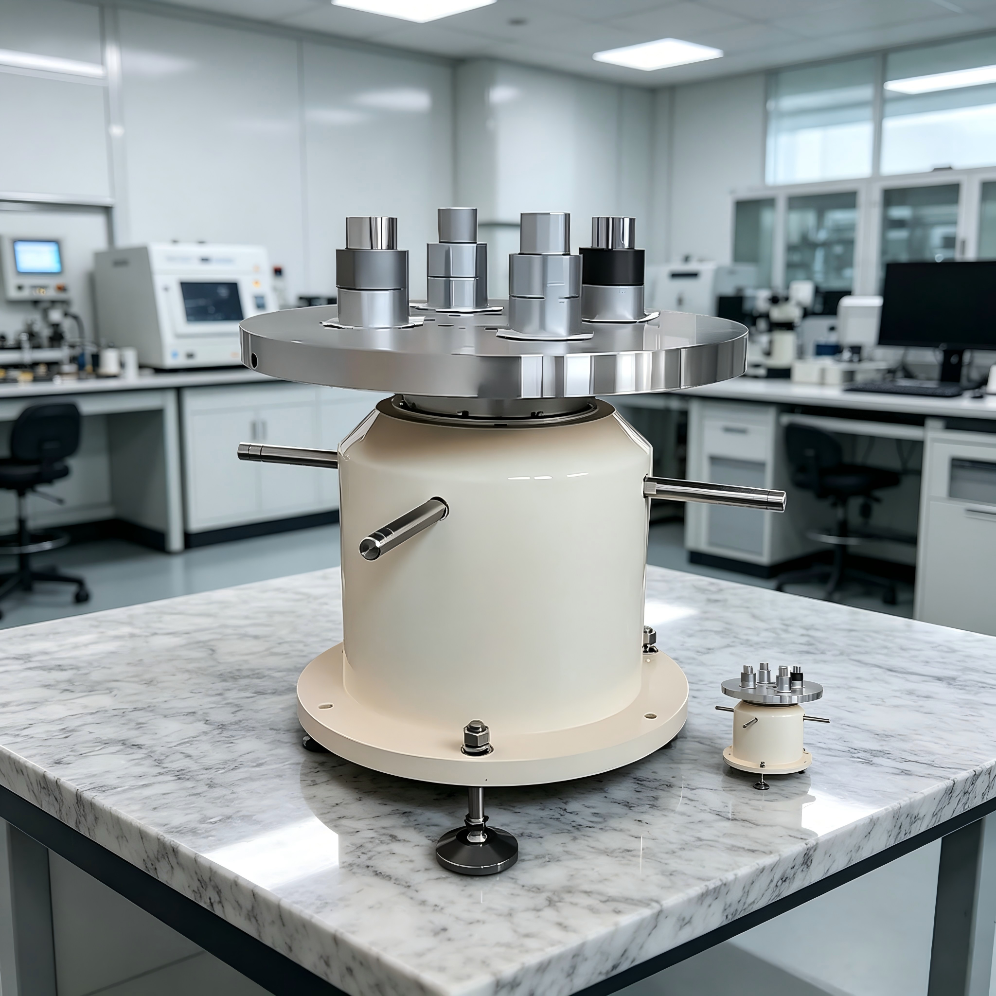 Close up of precision encoder for ±2 arcsec rotation accuracy and ±3 arcsec repeatability