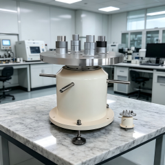 Close up of precision encoder for ±2 arcsec rotation accuracy and ±3 arcsec repeatability