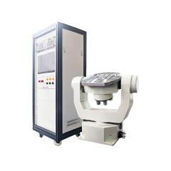 White background product shot of high load capacity three axis inertial navigation test table for autonomous vehicle IMU calibration