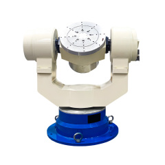 White background product shot of high dynamic precision three axis optical inertial time base simulation test table for autonomous vehicle IMU calibration